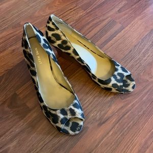 Nine West Leopard Wedges